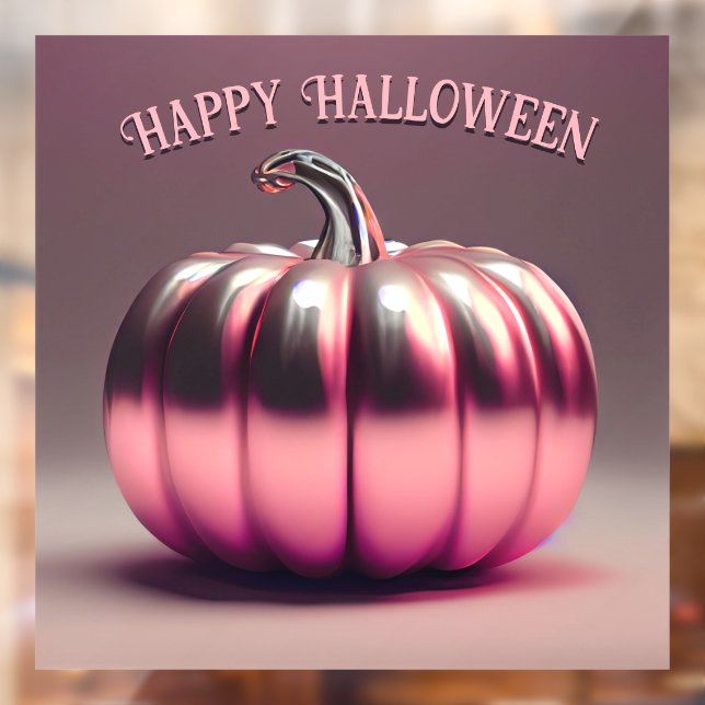 Shiny Pink Pumpkin Fensteraufkleber (Blatt 2)