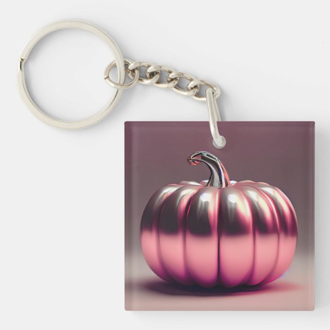 Shiny Pink Pumpkin Schlüsselanhänger (Vorderseite)