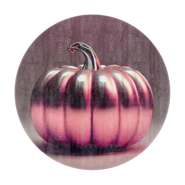 Shiny Pink Pumpkin Schneidebrett (Vorderseite)