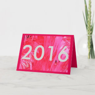 Shiny Pink Weihnachtsbaum Happy Neujahr 2016 Text Feiertagskarte