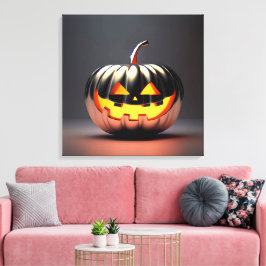 Shiny Pumpkin Halloween Leinwanddruck