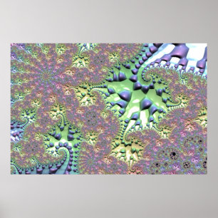 Shiny Rainbow Fraktal Poster