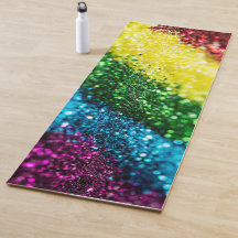 Shiny Rainbow Glitzer Yoga Mat