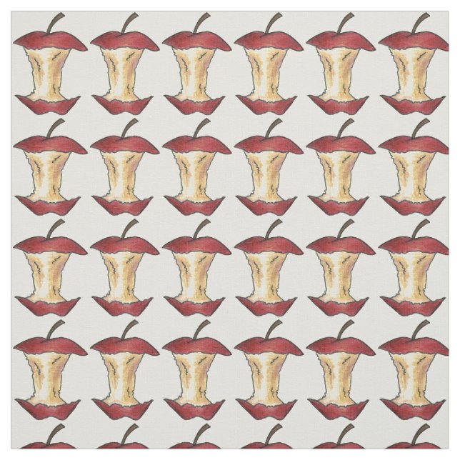 Shiny Red Delicious Äpfel Apfel Core Fruit Print Stoff (Muster)