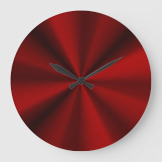 Shiny Red Große Wanduhr