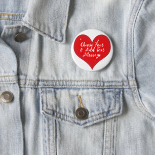 Shiny Red Heart Button