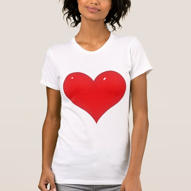 Shiny Red Heart T-Shirt (Vorderseite)