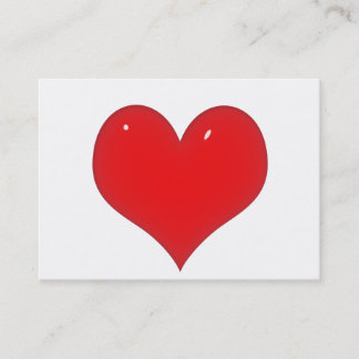 Shiny Red Heart Visitenkarte