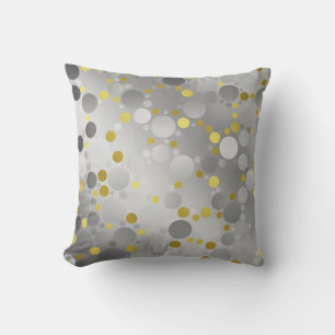 shiny, round, circles, dots, metal, colorful, blob kissen