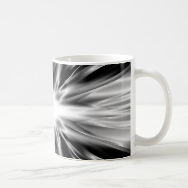 Shiny Schwarz-Weiß-Star Kaffeetasse (Rechts)