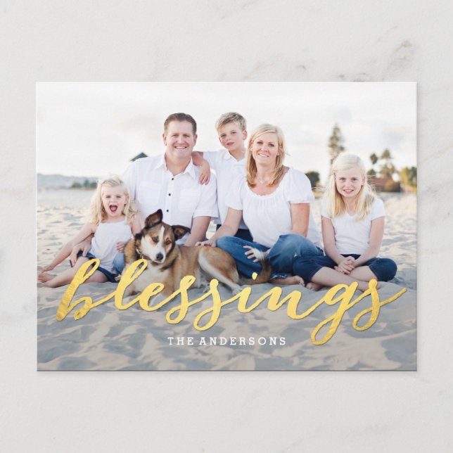 Shiny Sessings Holiday Foto Card Postkarte (Vorderseite)