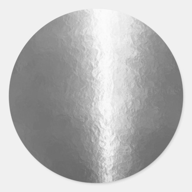 Shiny Silver Runder Aufkleber (Vorderseite)