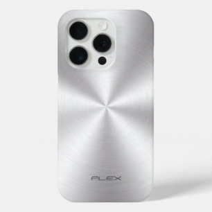 Shiny Stainless Steel Metalli Look- Monogram Case-Mate iPhone Hülle