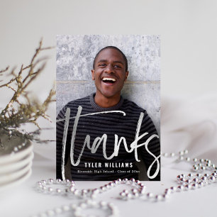 Shiny Strokes Moderner Abschluss Vielen Dank Postkarte