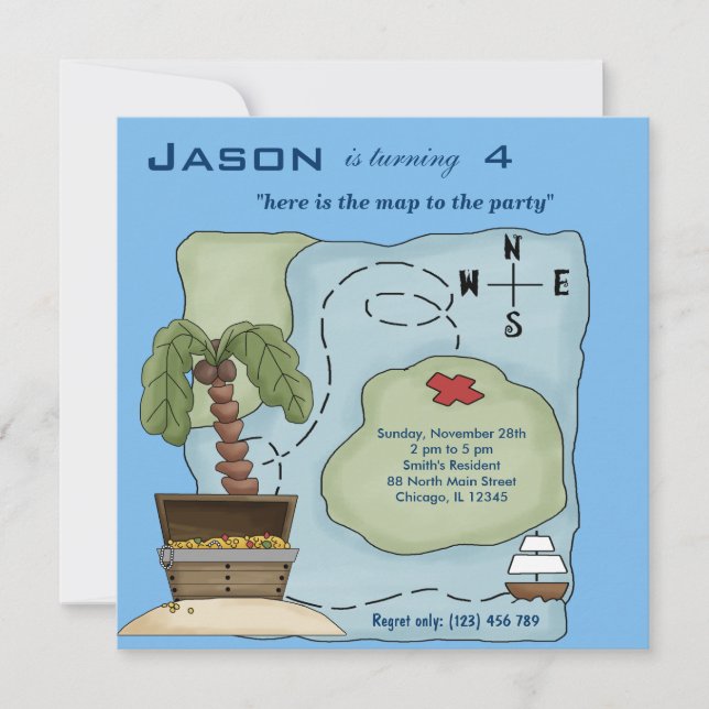 Ship Ahoy Einladung (Vorderseite)