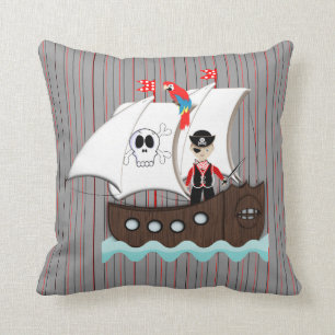 Ship Ahoy Matey Kids Pirate Theme Kissen