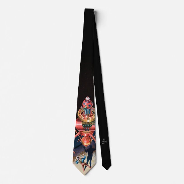 Ship Shock Retro Science Fiction Necktie Krawatte (Vorderseite)