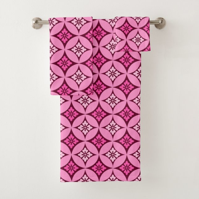 Shippo avec Motif Fleur, Rose et Bourgogne (En situation)