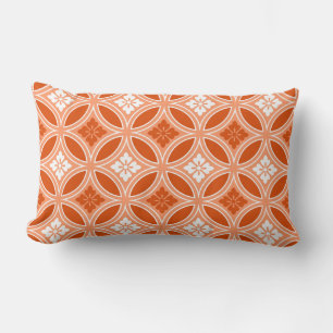 Shippo mit Blume Motif, Mandarin Orange Lendenkissen