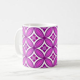Shippo mit Blume Motif, Orchid und Deep Lila Kaffeetasse