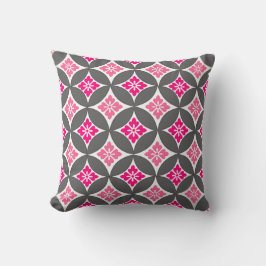 Shippo mit Blume Motif, Rosa und Silber Grau Kissen