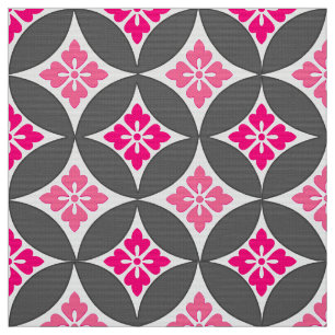 Shippo mit Blume Motif, Rosa und Silber Grau Stoff