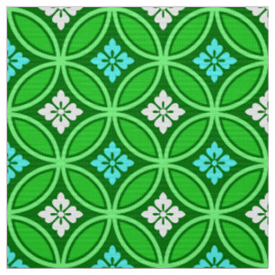 Shippo mit Blumen-Motiv, Schatten des Jade-Grüns Stoff