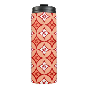 Shippo mit Blumenmotiv, Mandarine Thermosbecher