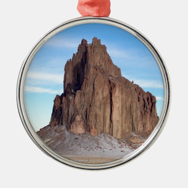 Shiprock Mountain, New Mexico Ornament Aus Metall (Vorne)