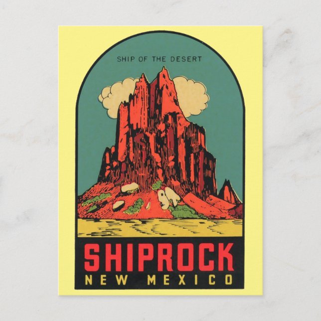 Shiprock, New Mexico Vintage Reise Postcard Postkarte (Vorderseite)
