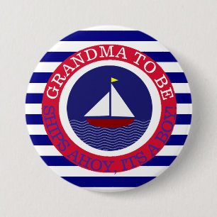 Ships Ahoy, seine Jungs-Baby-Duschtaste Button