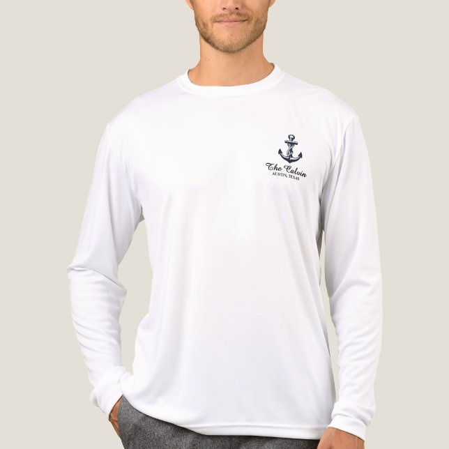 Ships Anchor Boat Name Tri-Blend Shirt (Vorderseite)