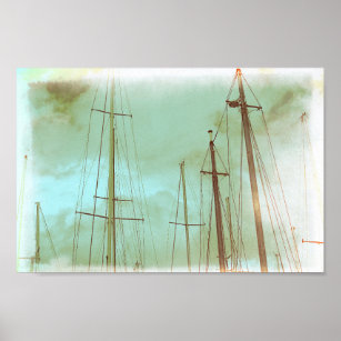 Ships Masts Nautical Poster