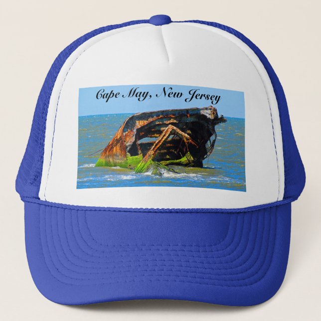 Shipwreck Abstrakt Blue Truckerkappe (Vorderseite)