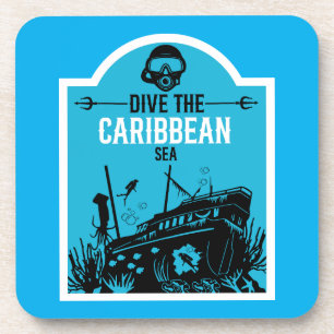 Shipwreck Diving Caribbean Getränkeuntersetzer