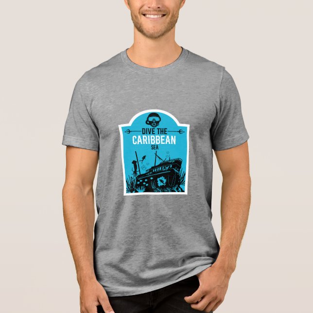 Shipwreck Diving Caribbean Tri-Blend Shirt (Vorderseite)