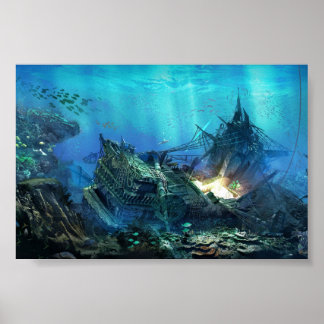 Shipwreck von Claudo Pilla Poster