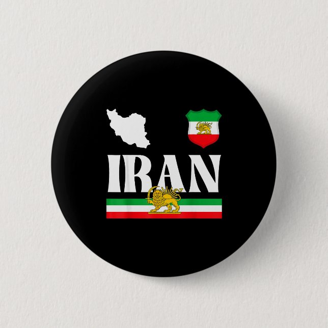 Shir o khorshid iran, Löwe und Sonne, Persien  Button (Vorderseite)