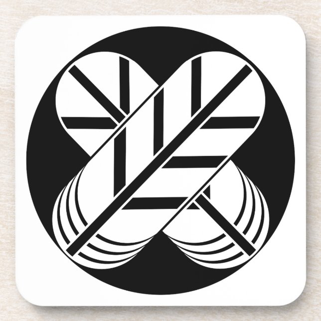 Shirakawa-Falkenfedern Getränkeuntersetzer (Vorderseite)