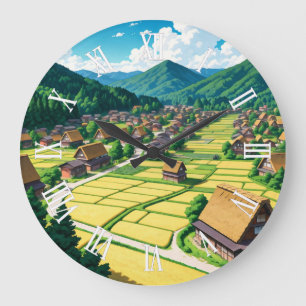 Shirakawa Gifu Japan Reise Große Wanduhr