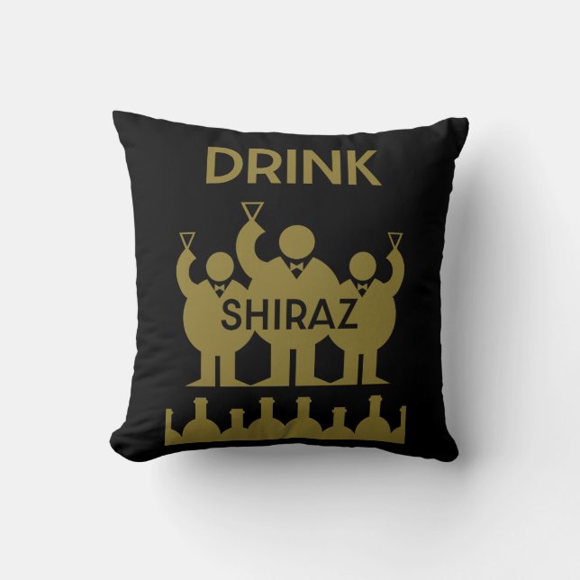 Shiraz Wine Drinkers Kissen (Vorderseite)