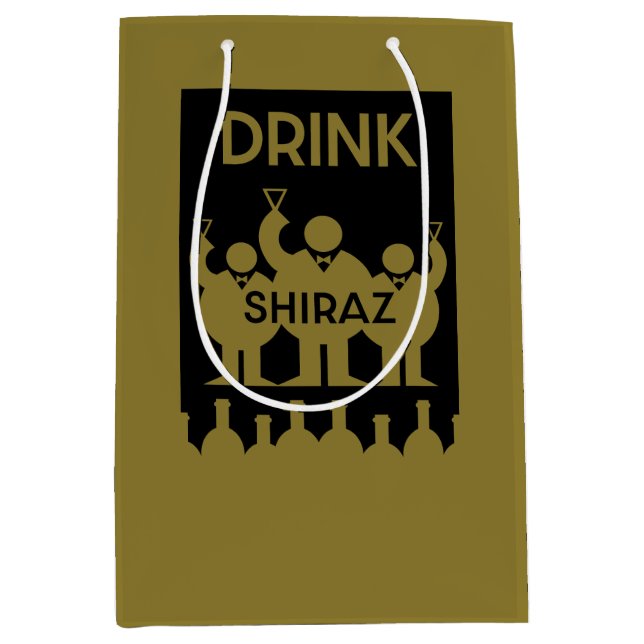 Shiraz Wine Drinkers Mittlere Geschenktüte (Vorderseite)