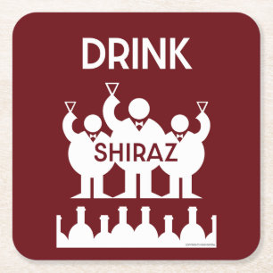 Shiraz Wine Drinkers Rechteckiger Pappuntersetzer