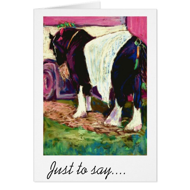 Shire Horse Card. (Vorne)