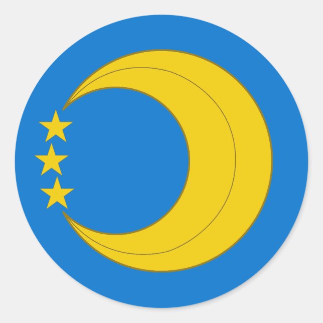 Shire of the Crescent Moon Populace Abzeichen Runder Aufkleber (Vorderseite)