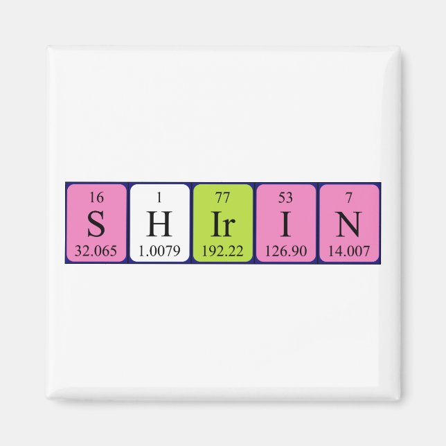 Shirin Periodenmagnet Magnet (Vorne)