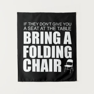 Shirley Chisholm Chaise pliante Tapisserie Noir