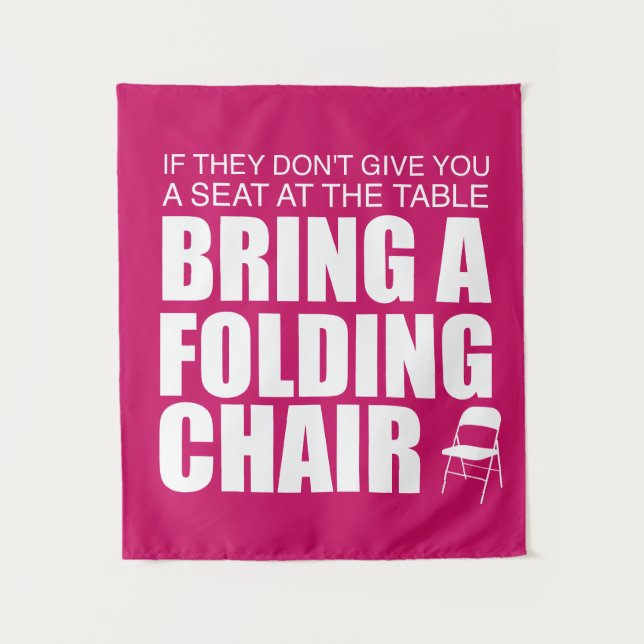 Shirley Chisholm Chaise pliante Tapisserie | Rose  (Devant)