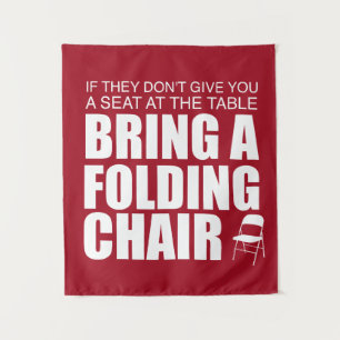 Shirley Chisholm Chaise pliante Tapisserie Rouge