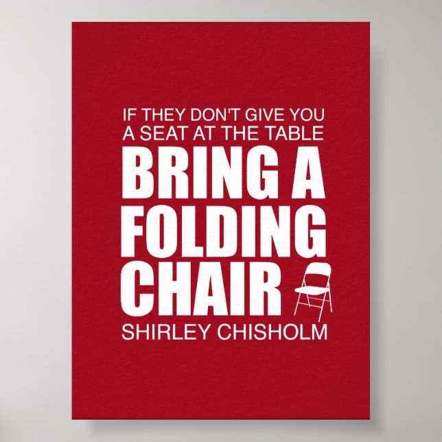 Shirley Chisholm Folding Chair Poster (Vorne)